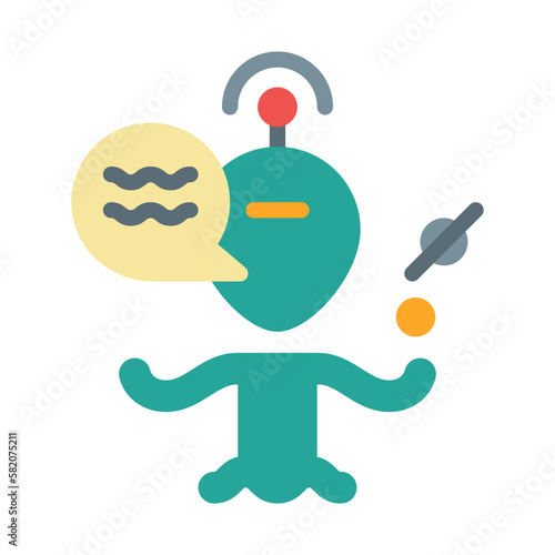 alien flat icon