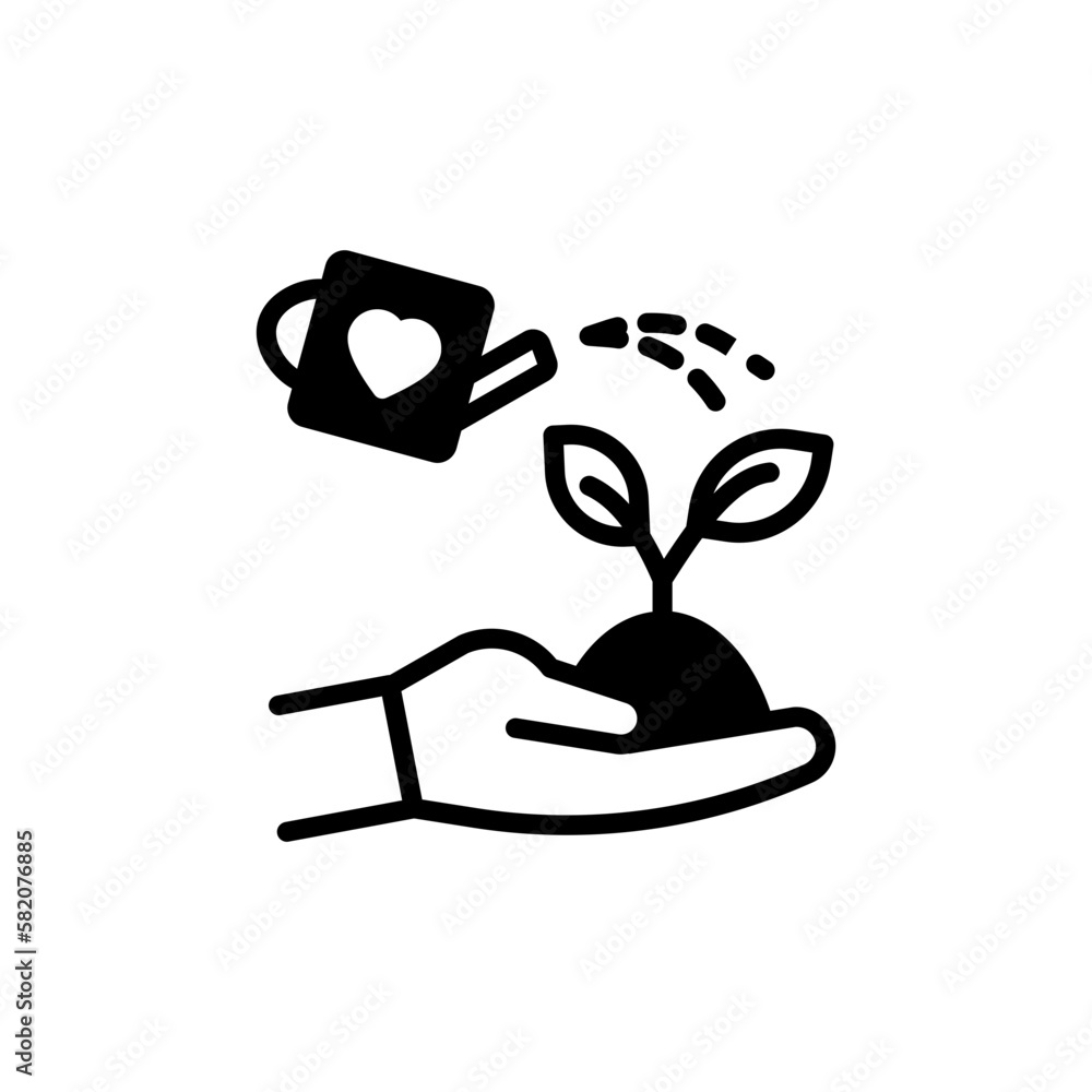 Sapling Donation icon in vector. Illustration Sapling Donation icon in vector. Illustration