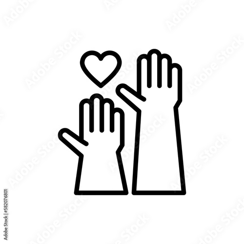 Volunteer icon in vector. Illustration