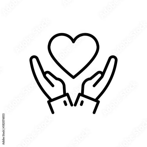 Care icon in vector. Illustration