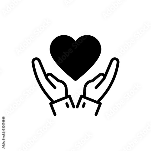Care icon in vector. Illustration