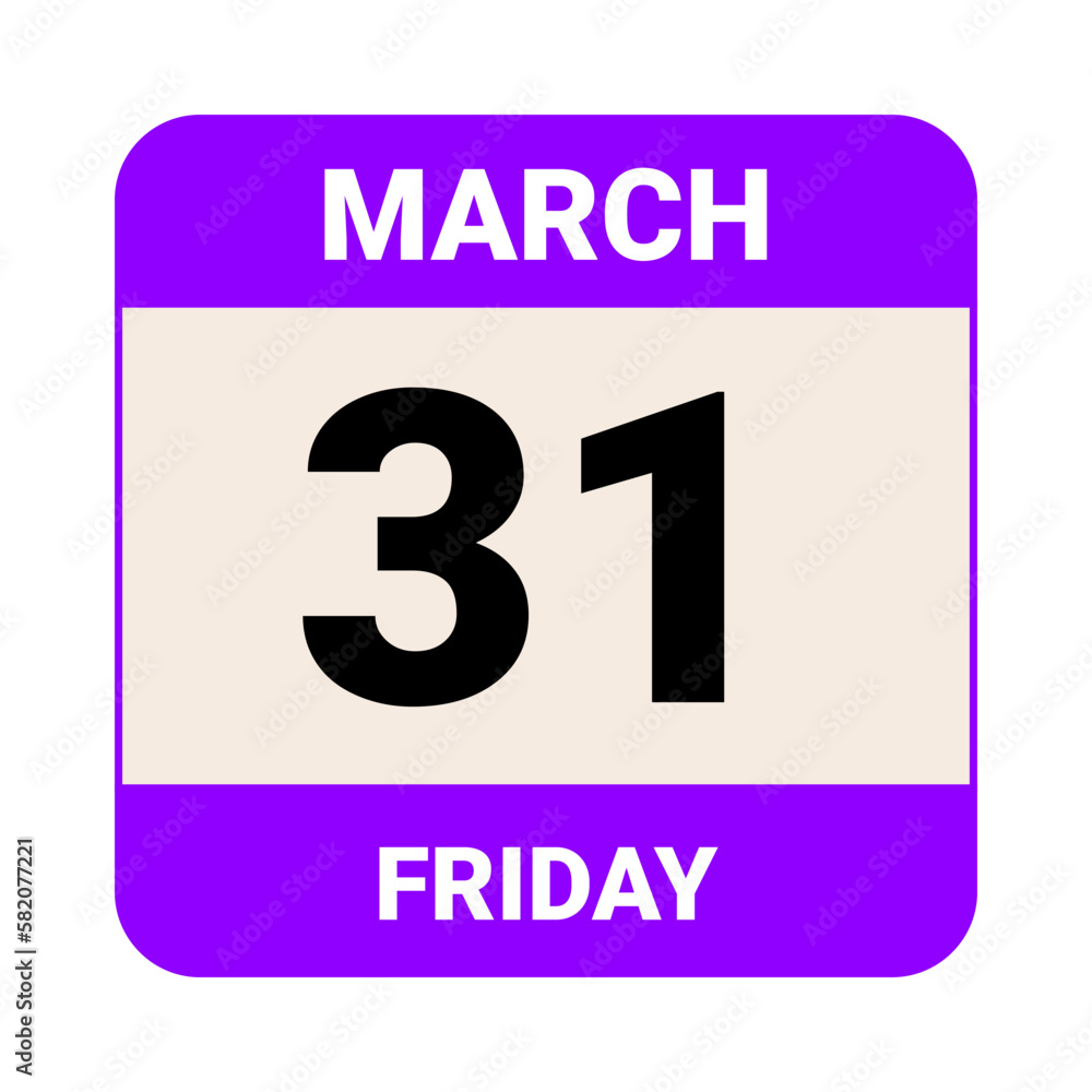 31 March, Friday. Date template. Useful design for calendar or event promotion. Vector illustration EPS 10 File 31 March, Friday. Date template. Useful design for calendar or event promotion. Vector illustration EPS 10 File