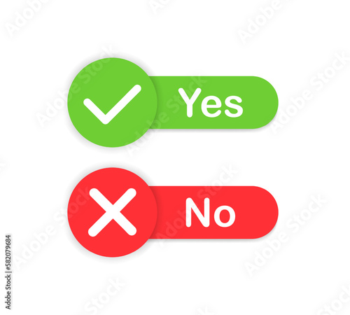 Make a choice. Flat, green, red, banner make a decision. Vector
