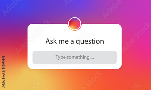 Poll in social networks. Flat, gradient, online poll from social networks. Vector illustration
