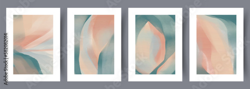 Abstract picture pastel composition wall art print. Printable minimal abstract poster. Wall artwork for interior design. Contemporary decorative background. 