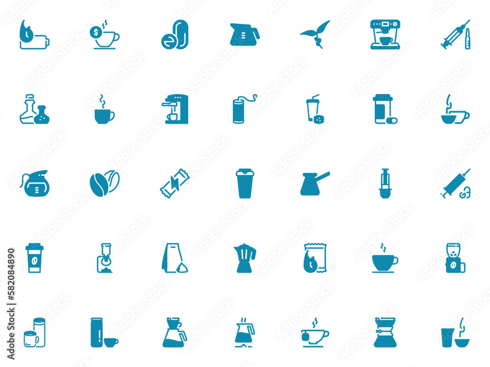 Simple vector icon on a theme coffee, caffeine, alternative Simple vector icon on a theme coffee, caffeine, alternative