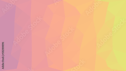 Fond polygonal abstrait dégradé de couleurs pastel, motif géométrique triangulaire, transition douce du violet au jaune, texture moderne et douce pour design graphique et web