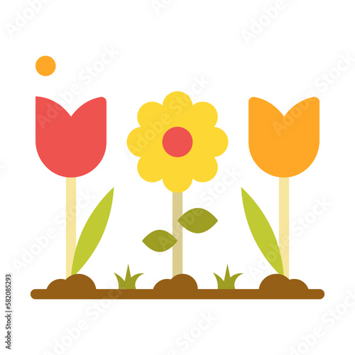 flowers flat icon