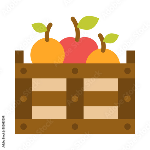fruits harvest flat icon