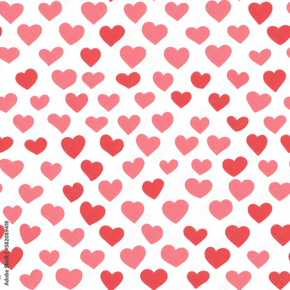 Regular pattern, seamless hearts pattern, tileable Valentine texture background, search for Hearts_Textures to see all, Generative AI