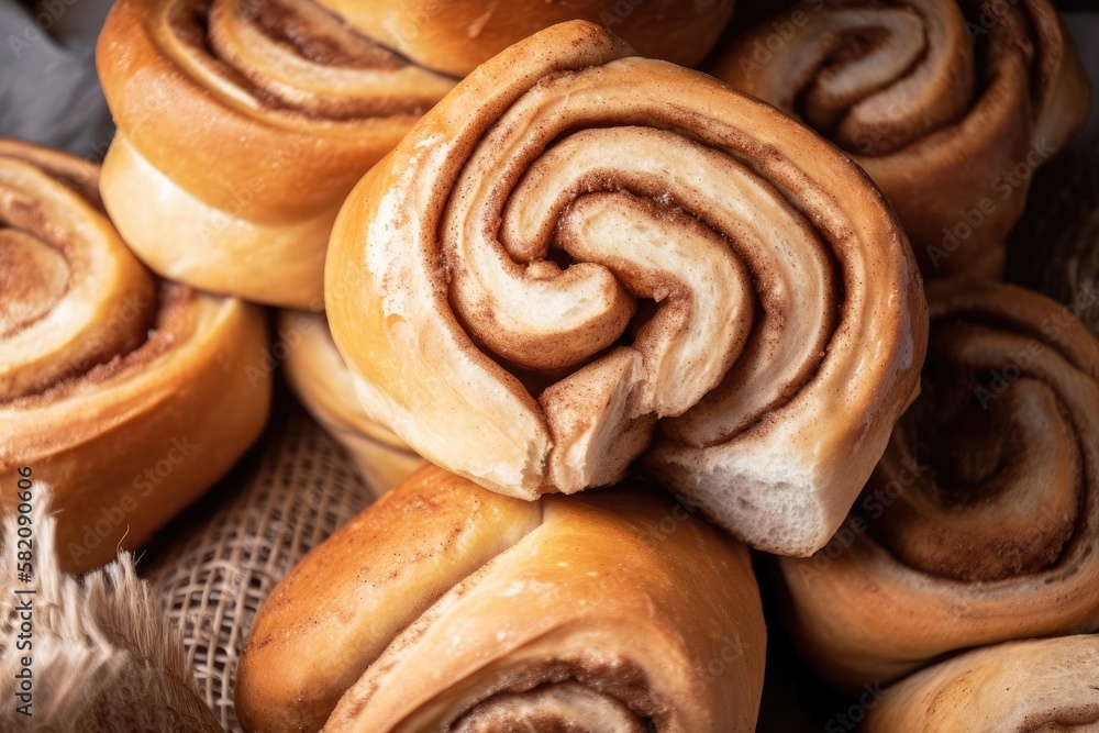 Heavenly Cinnamon Roll, Featuring Beige and Golden Brown Hues, a Delightful Comfort Food, created with Generative AI technology Heavenly Cinnamon Roll, Featuring Beige and Golden Brown Hues, a Delightful Comfort Food, created with Generative AI technology