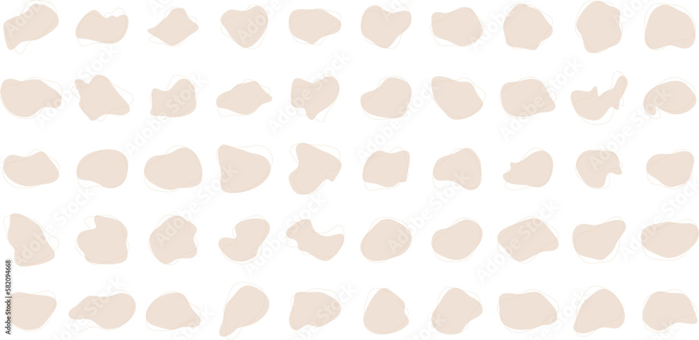 Hand Drawn Organic Fluid and liquid Shapes Set of 50 Hand Drawn Organic Fluid and liquid Shapes Set of 50