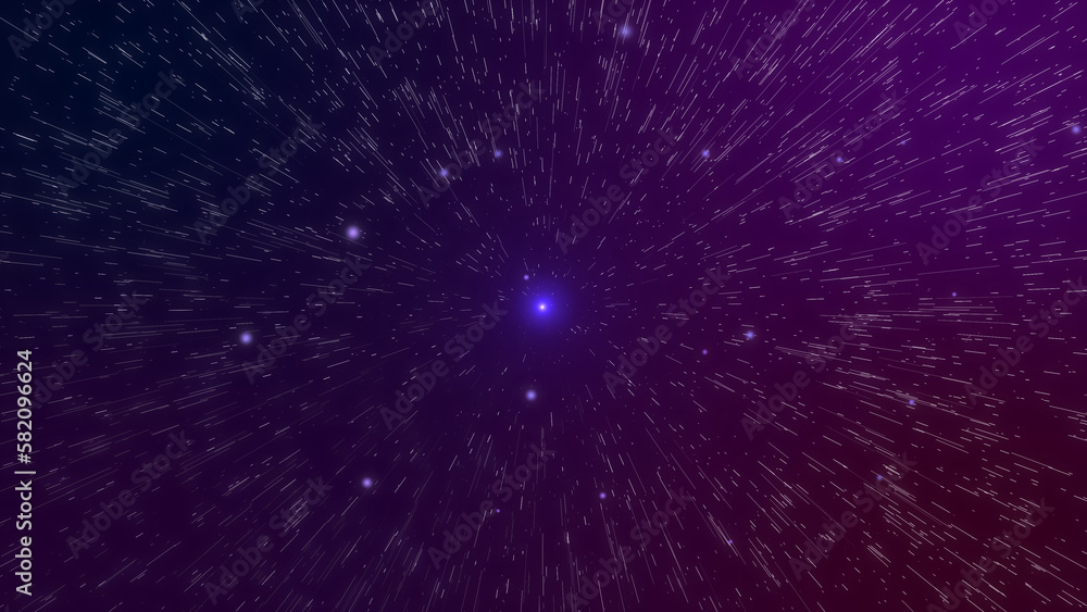 Obraz premium Purple space tunnel abstract spark illustration blast burst, dust display effect, event fantasy explosion fire, glow lightning, magic power shine sparkle star energy wallpaper space