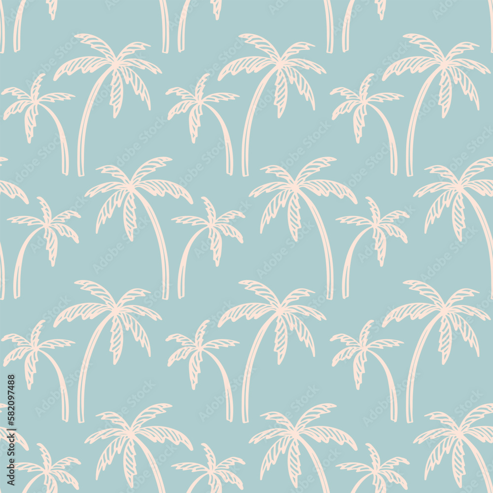 Palm tree vector seamless pattern Palm tree vector seamless pattern
