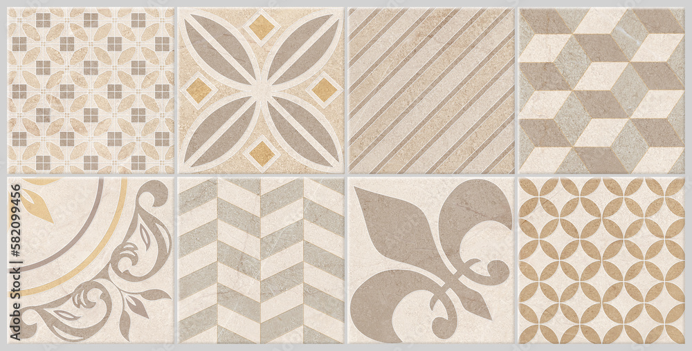 Seamless Ceramic Wall tiles design Texture Wallpaper design Pattern