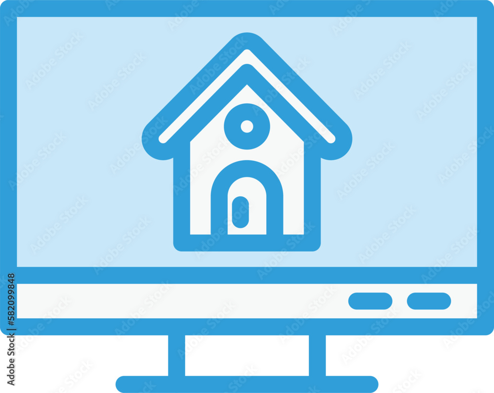 Online house Vector Icon Design Illustration Online house Vector Icon Design Illustration