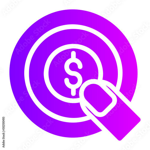 pay per click gradient icon