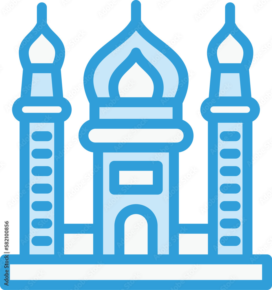 Mosque Vector Icon Design Illustration Mosque Vector Icon Design Illustration