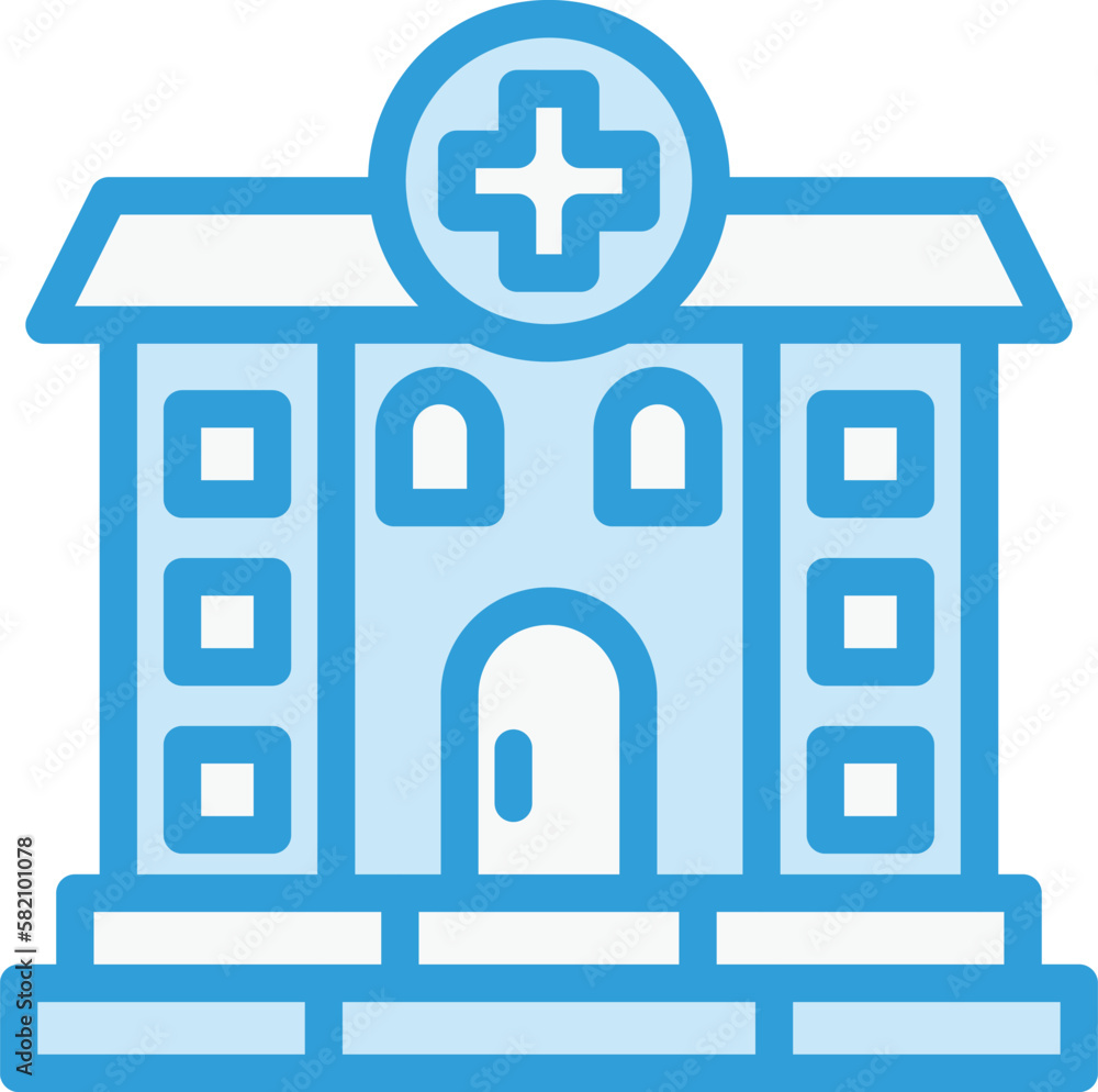 Hospital Vector Icon Design Illustration Hospital Vector Icon Design Illustration