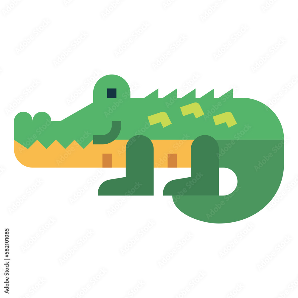 Fototapeta premium crocodile flat icon style