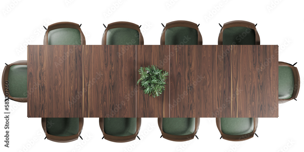 Top view of dining table with chairs Stock Photo Adobe Stock