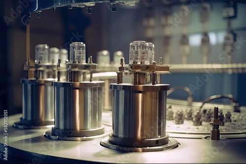 Interior of nuclear power plant look like, Generative AI