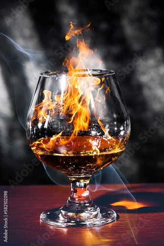 Εκτύπωση καμβά glass of cognac