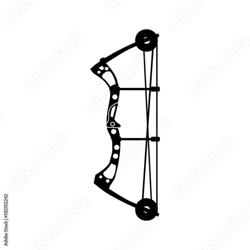 Bow icon vector. archer illustration sign. archery symbol. bowman logo.