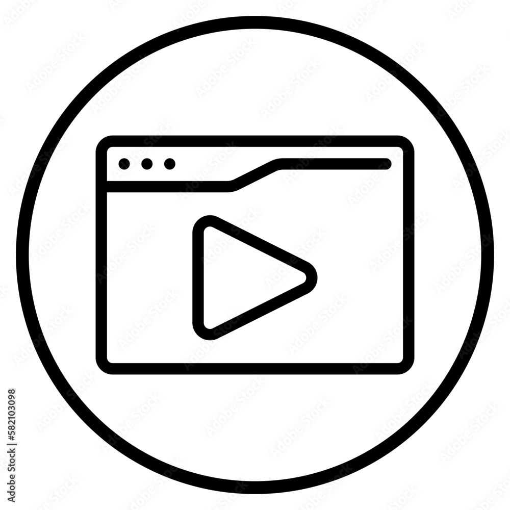 video marketing line icon video marketing line icon