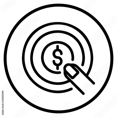 pay per click line icon