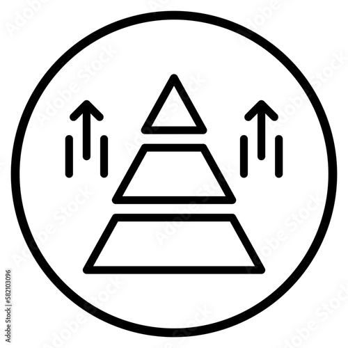 pyramid line icon