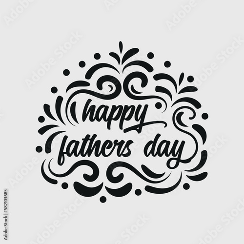 happy father's day greeting card and typography letter t-shirt