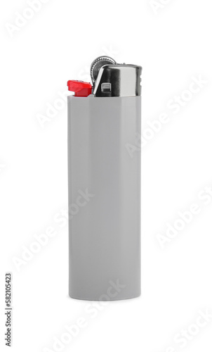 Stylish small pocket lighter isolated on white