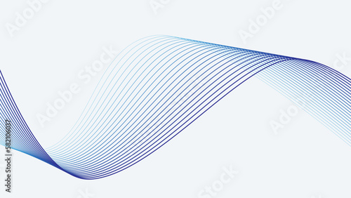 Abstract vector wave. Equalizer for music from smoothly moving lines. EPS 10.