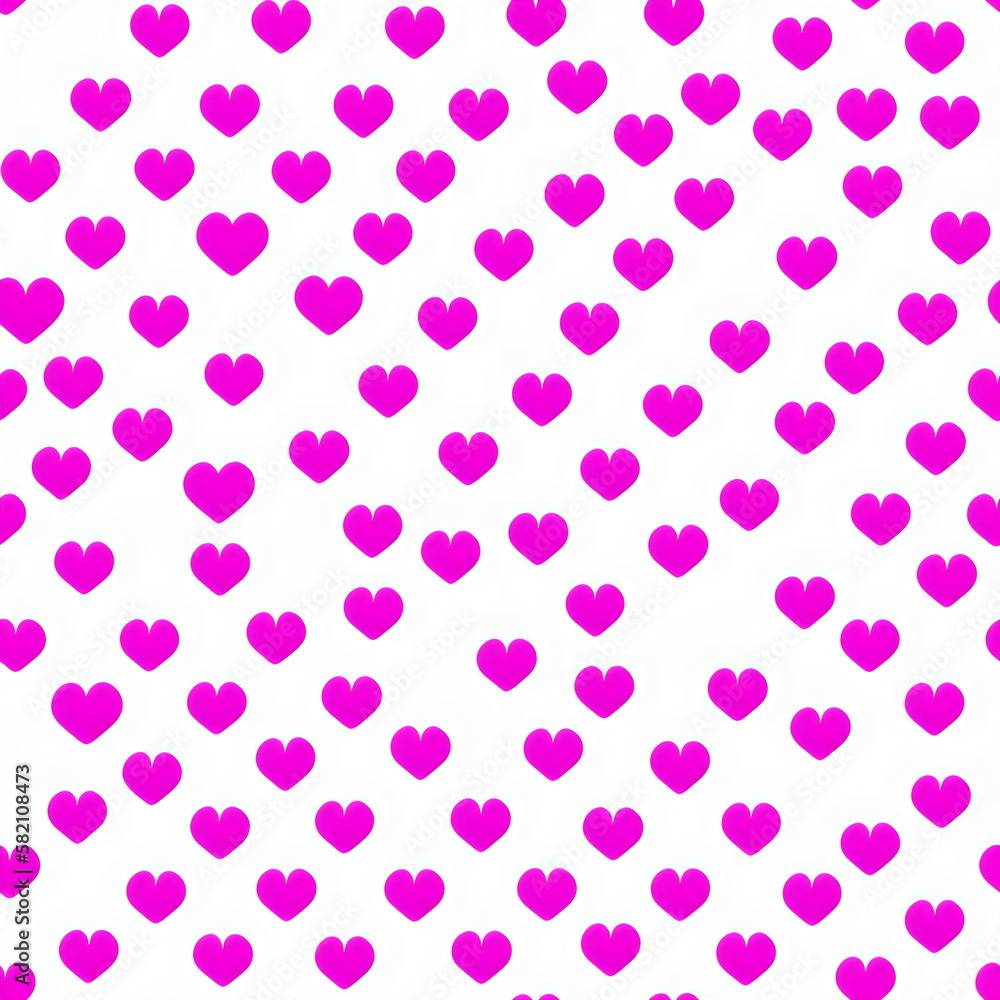Cute and bright, seamless hearts pattern, tileable Valentine texture background, search for Hearts_Textures to see all, Generative AI