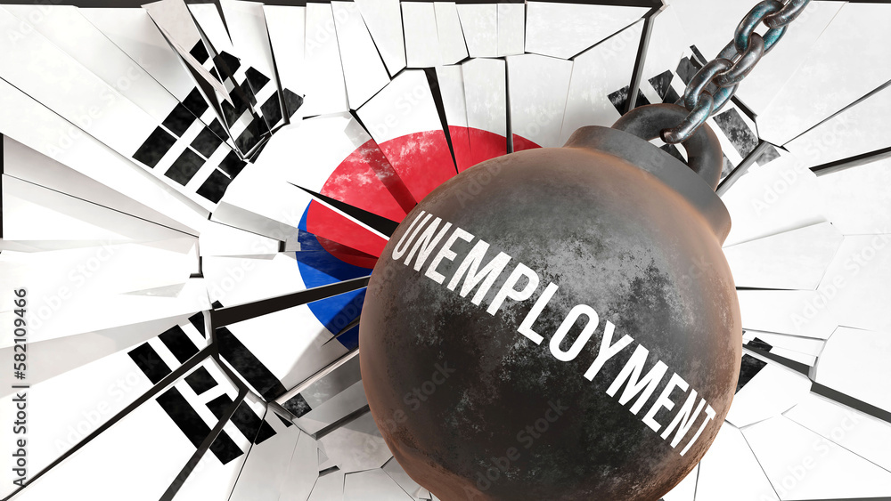 Unemployment and Korea the Republic of, destroying economy and ruining the nation. Unemployment