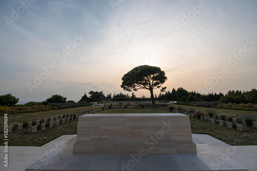 Anzac Cove, where major conflicts took place in the 1st World War, and the traces of the war and the graves of Australian soldiers photo