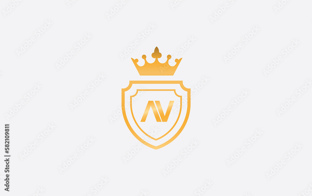 Crown and shield symbol icon. royal luxury shield monogram Crown and shield symbol icon. royal luxury shield monogram