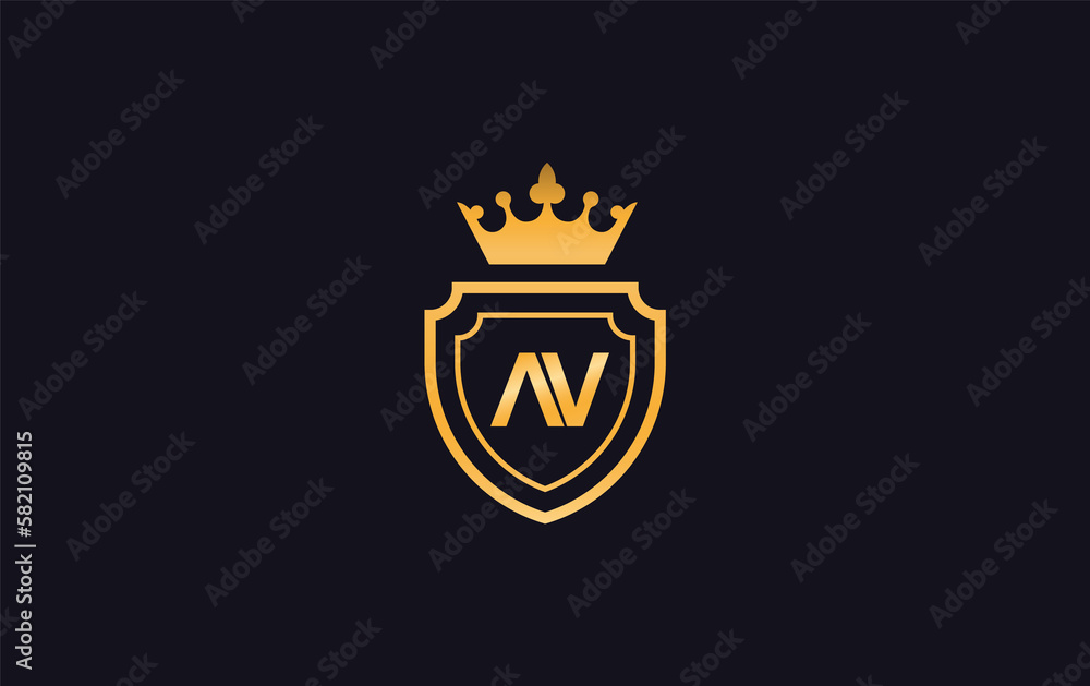 Crown and shield symbol icon. royal luxury shield monogram Crown and shield symbol icon. royal luxury shield monogram