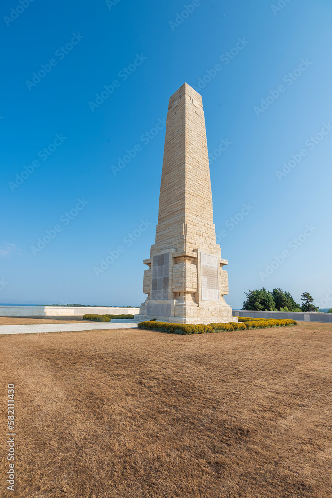 Obraz premium Anzac Cove, where major conflicts took place in the 1st World War, and the traces of the war and the graves of Australian soldiers