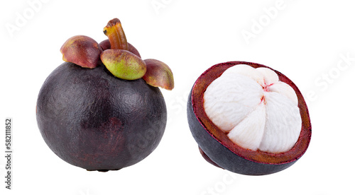 Mangosteen isolated on transparent png