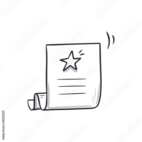 Bonus reward program doodle icon. Bonus voucher hand drawn sketch style icon. Loyalty program, gift point doodle drawn concept. Vector illustration.