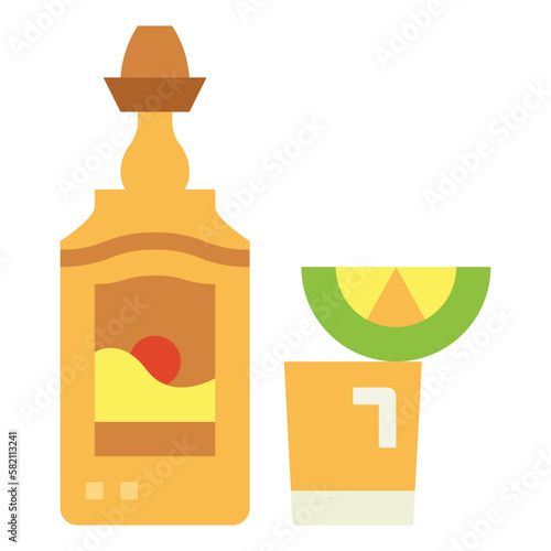 Tequila flat icon style