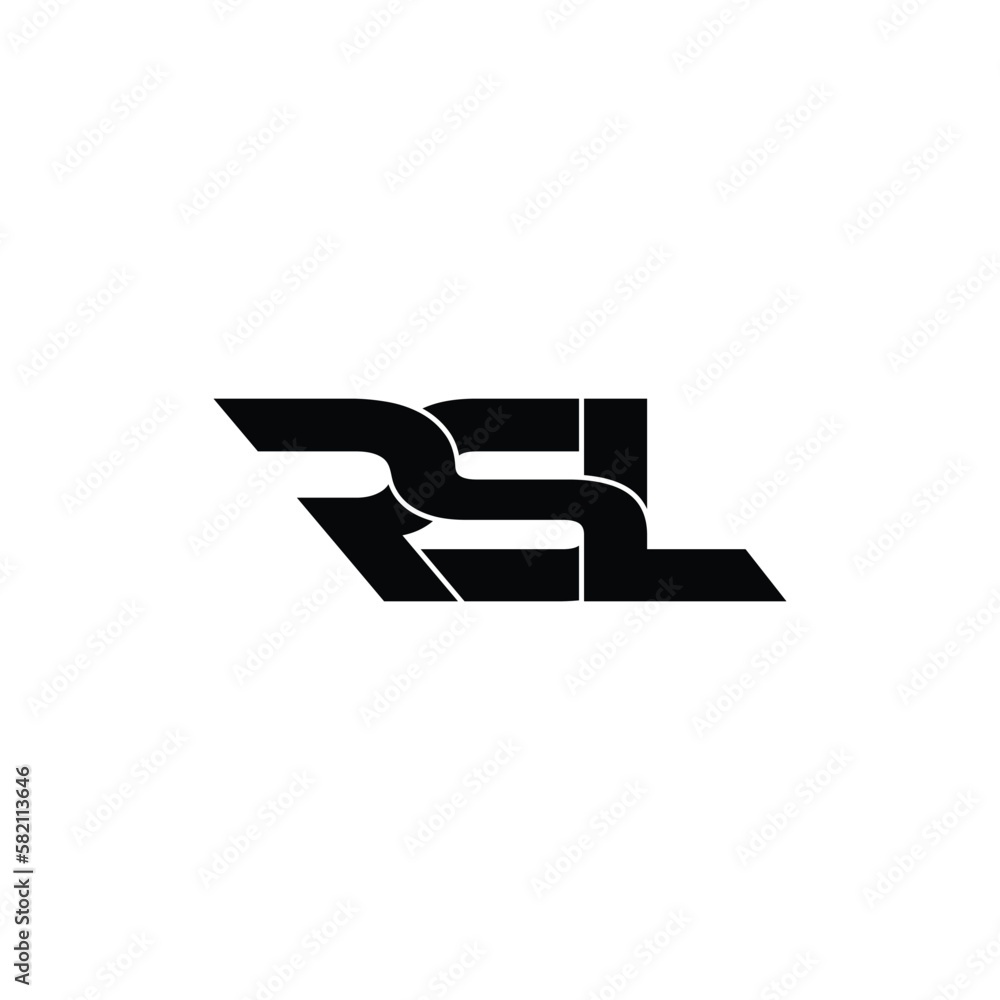 RSL letter monogram logo design vector RSL letter monogram logo design vector