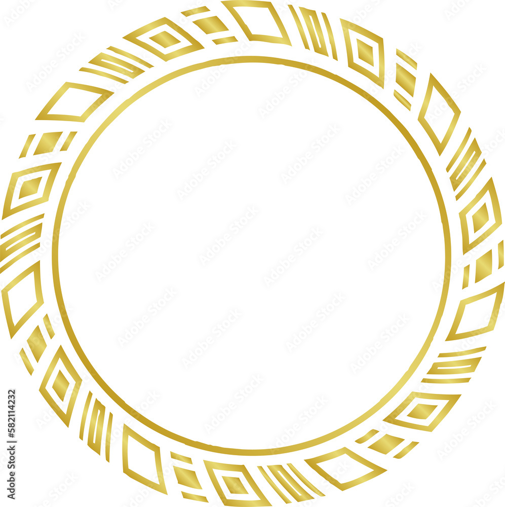 Circle golden frame. Abstract ornate decorative circle frame. PNG with transparent background. Circle golden frame. Abstract ornate decorative circle frame. PNG with transparent background.