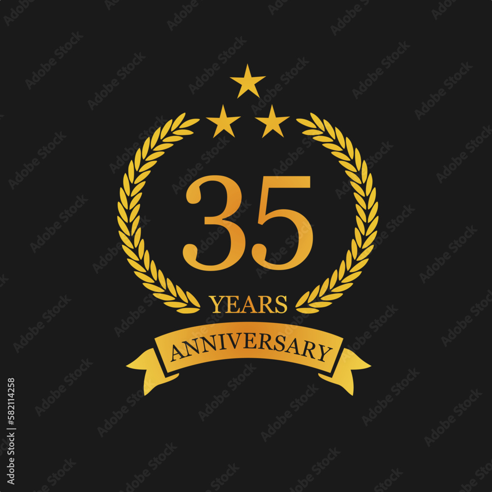 35 th Anniversary logo template illustration. suitable for you 35 th Anniversary logo template illustration. suitable for you