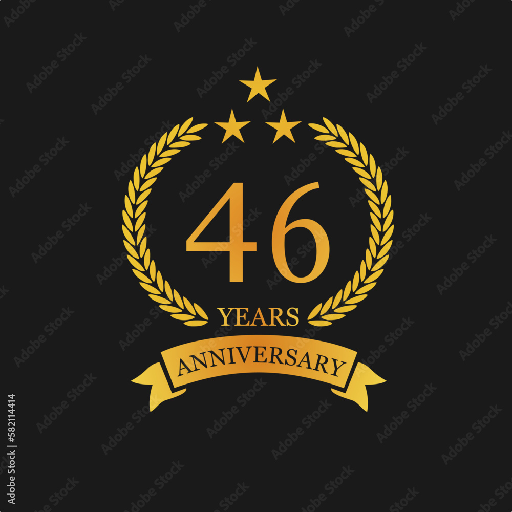 46 th Anniversary logo template illustration. suitable for you 46 th Anniversary logo template illustration. suitable for you