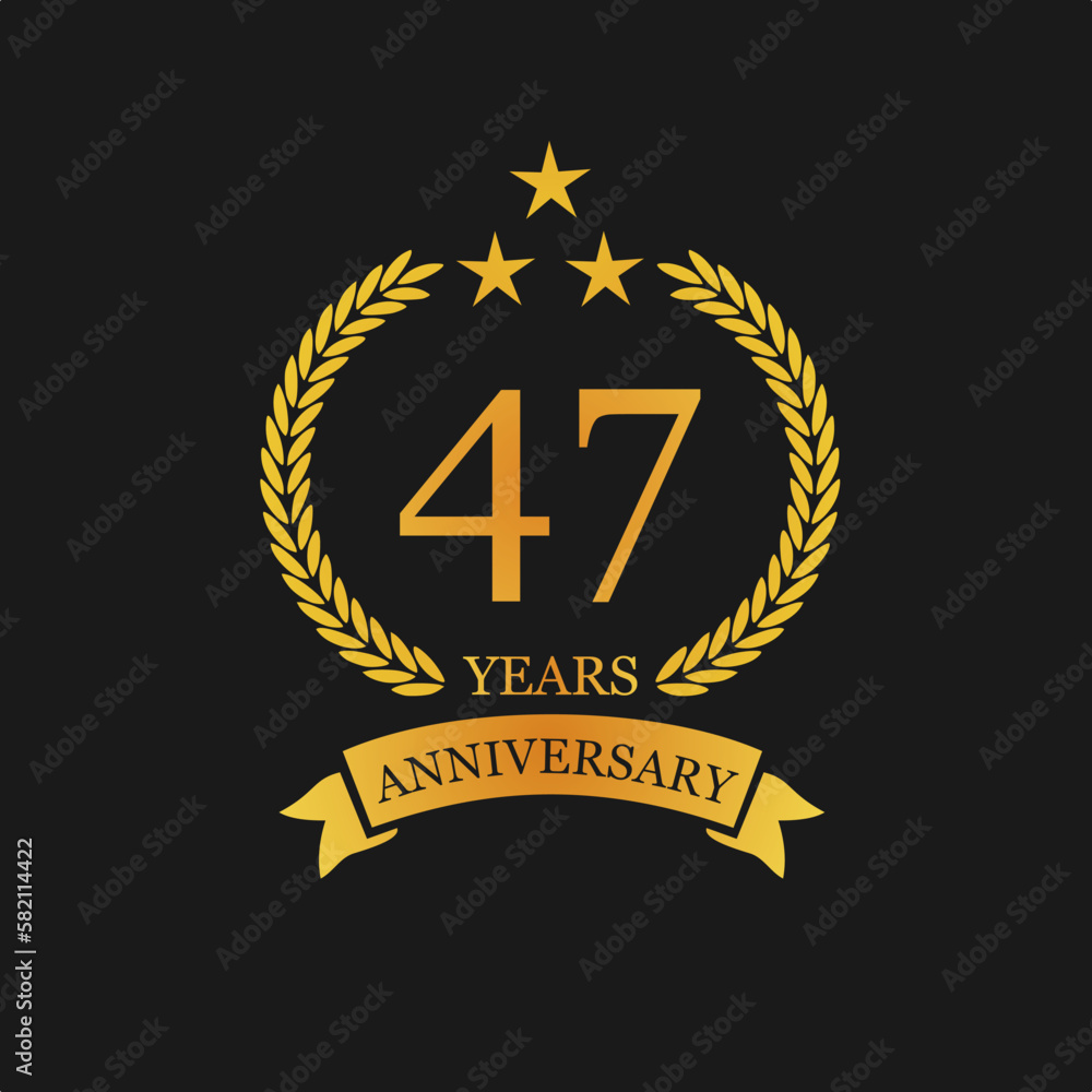 47 th Anniversary logo template illustration. suitable for you 47 th Anniversary logo template illustration. suitable for you