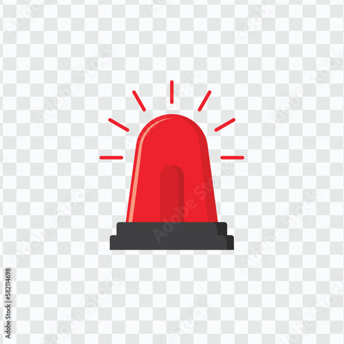 Emergency siren icon in flat style. warning sign, police alarm, ambulance alarm, Medical alert. vector illustration.