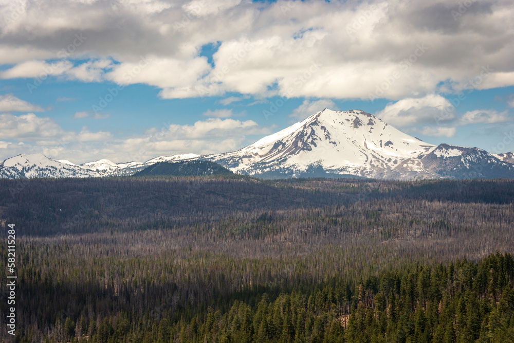 Overlook from the Volcanic Cone at Lassen Volcanic National Park